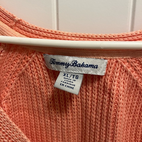 Tommy Bahama Women's Peach V-Neck Sweater - Picture 4 of 4
